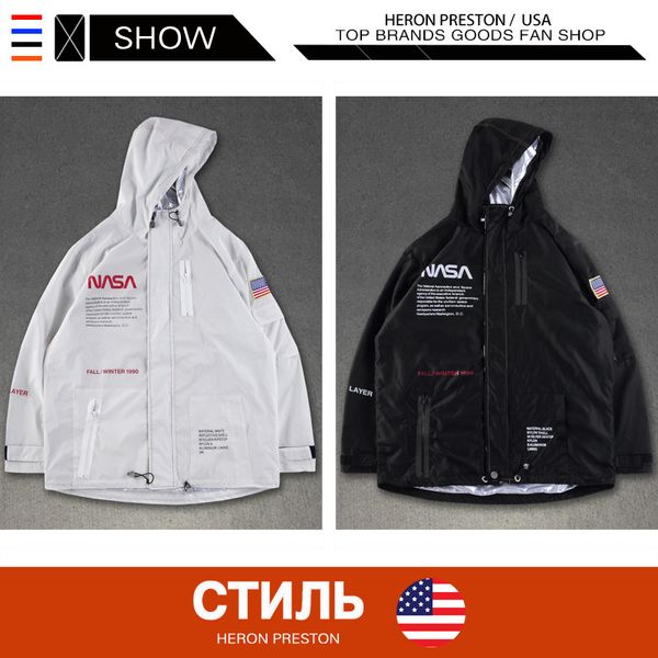 

Mens 2019 Luxury Designer Clothes Reflective Outdoor Windbreaker HERON PRESTON Jacket Letter Embroidery Mens Designer Jackets