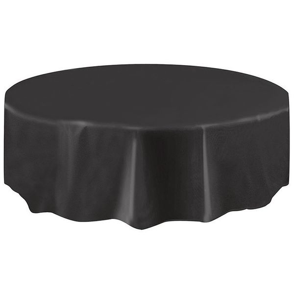 

plastic circular table cloth cover disposable party home wipe clean tablecloth lsf
