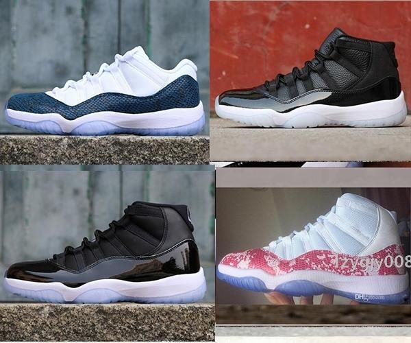 

11 высокая баскетбольная обувь мужская розовая змеиная кожа платиновый оттенок спорт 11s спортивные темно-синие кроссовки bred light bone ди