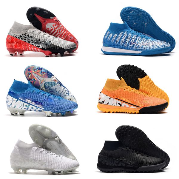 

2019 mens superfly 7 elite se fg ic tf high help soccer leats ronaldo cr7 outdoor football boots mercurial vapors 13 elite fg