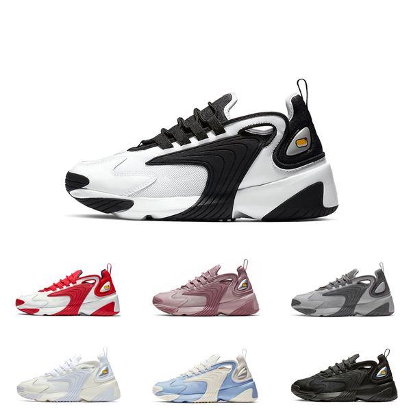 

nike M2K zoom Hot Sell Zoom 2K кроссовки для мужчин, женщин, спортивных кроссовок Черный Белый