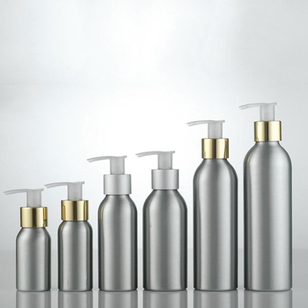 

35# 40ml-250ml rustproof aluminum bottle storage lotion sanitizer pump container refillable bottles