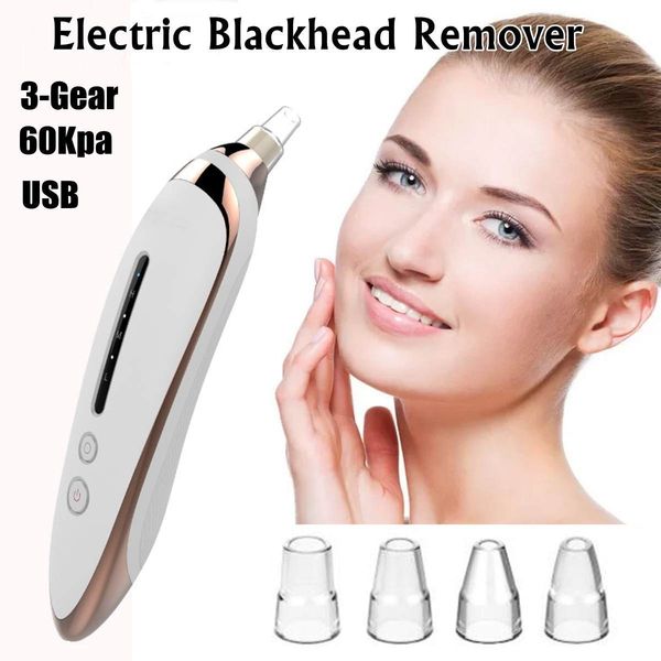 

electric blackhead remover vacuum acne facial pore cleanser removal tool usb with 4 replacement heads for women face beauty