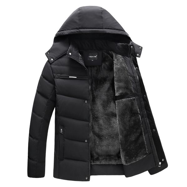 

men's overcoat parka men coats 2019 winter jacket men thicken hooded waterproof outwear warm coat fathers' clothing casual 4xl, Tan;black
