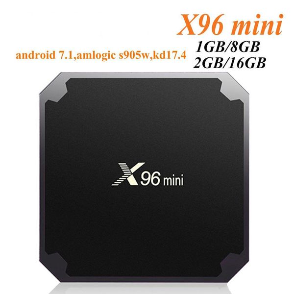 

X96 mini android 7 1 tv box amlogic 905w quad core 1gb 8gb 2gb 16gb tv boxe mart tv