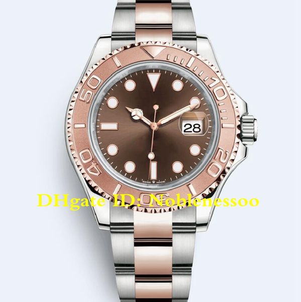 

в коробке 4 цвета мужские Яхтмейстер 116621 40 мм сталь и розовое золото коричневый шо