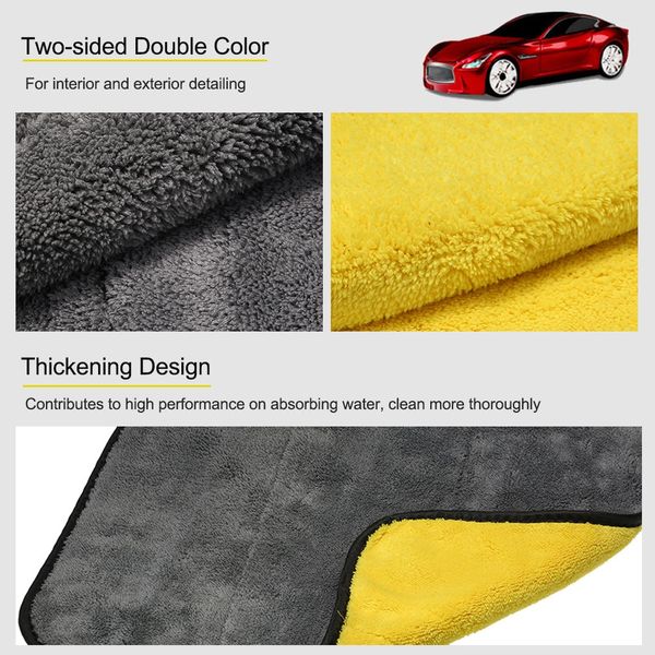 

car cleaning drying cloth large size hemming car care detailing towel microfiber wash towel super absorbent