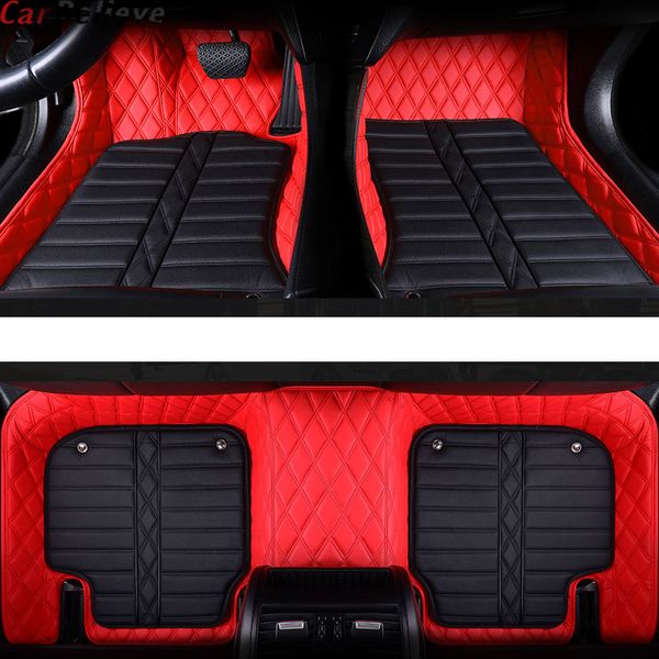 

car believe auto genuine leather car floor mat for ssangyong kyron actyon korando rexton waterproof accessories rugs