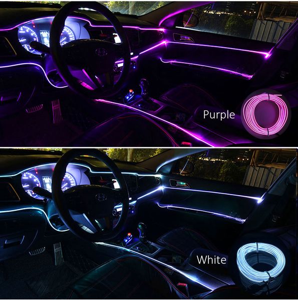 

2aa battery powered 1m 2m 3m scene lights 10 colors el wire tube rope flexible neon cold light car party wedding decor with controller