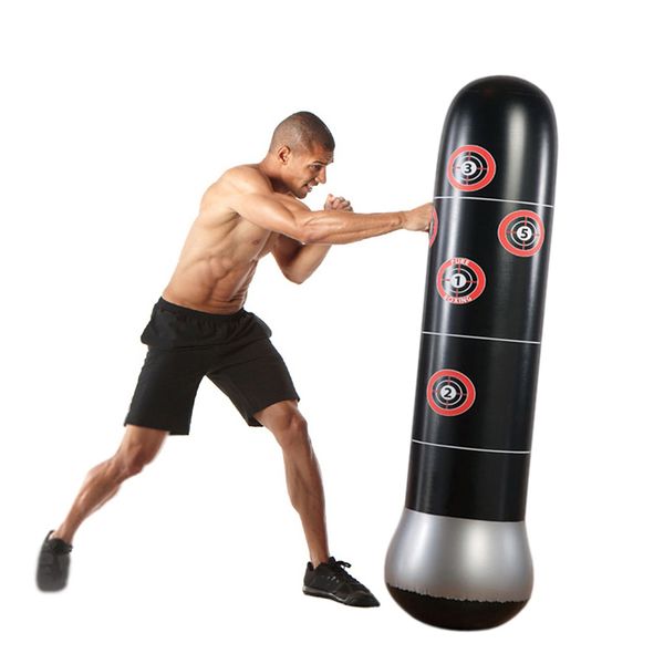 

brand new portable 1.6m inflatable tumbler kick boxing punching bag stand home gym fitness stress relief toy for adults kids