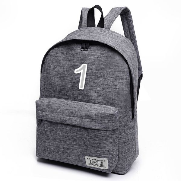 

men's backpack leisure backpack digital number canvas wearable simple fashion