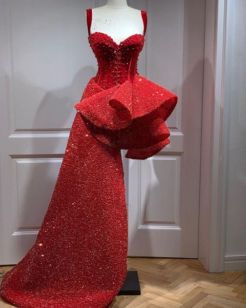 

red sparkly short prom dresses spaghetti straps beaded sequined arabic party gowns stylish bridal party dresses custom made, Black