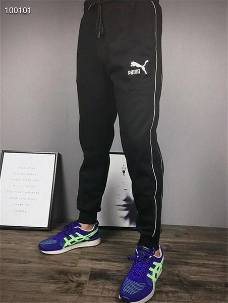 

puma puma pm брюки флисовые брюки бегуны брюки женщины эластичный пояс активный высокое качество мужчины бегун брюки открытый пот брюки brit, Black