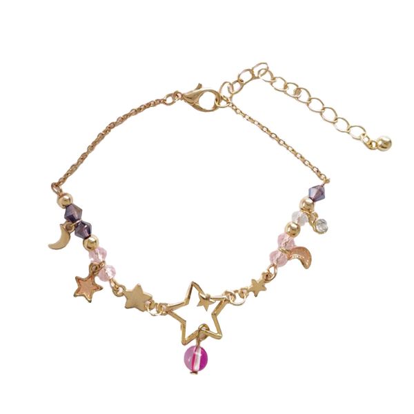 

1pc stylish cute bracelets accessory moon star charms bracelet for girls, Black