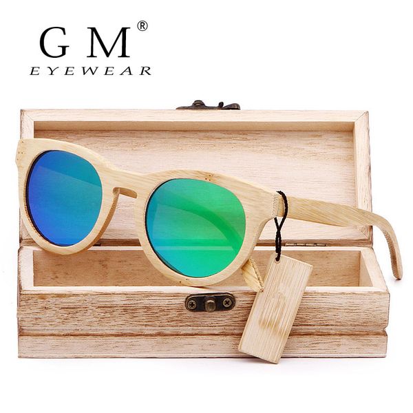 

gm bamboo sunglasses men wooden sunglasses women brand vintage wood sun glasses masculino, White;black