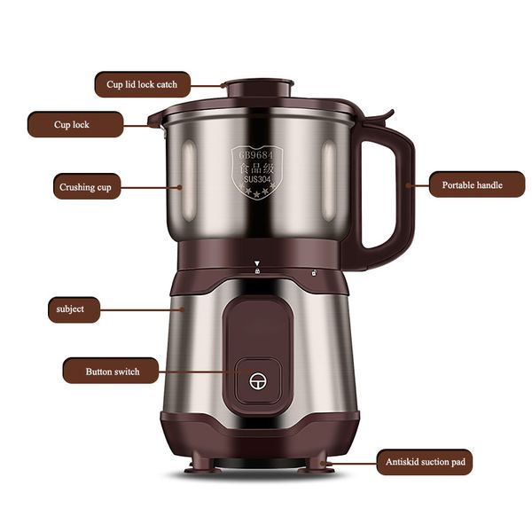 

оптовая 500 г из нержавеющей стали grinder зерна специи крупы кофе сухой пищевой мельница шлифовальный станок gristmill