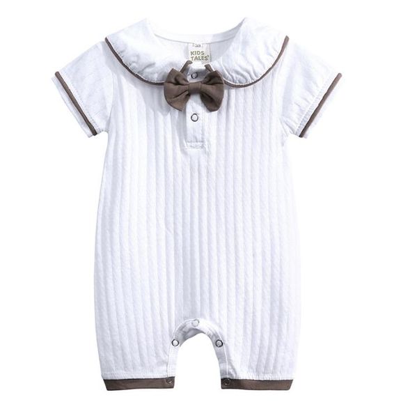 

infant summer short sleeve cotton white romper one piece 0-18m baby jumpsuit kd 032, Blue