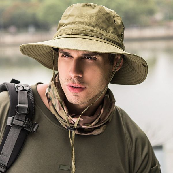 

men women bucket sun hat sailing fishing brim hat solid fisherman