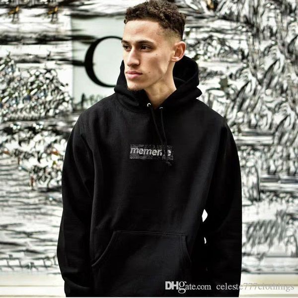 

19ss men's hoodies mememe thicken hooded sweatshirt casual usa street highstreet hooded pullover sweater man couple hoodies, Black