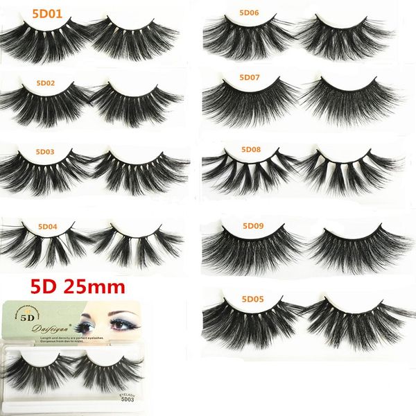 

25mm 5d faux mink eyelashes false eyelashes crisscross natural fake lashes makeup 3d mink lashes extension eyelash