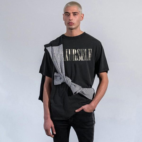 

20ss simple logo letter printed tee solid color high street vintage t-shirt men women skateboard casual short sleeves summer hfymtx721, White;black