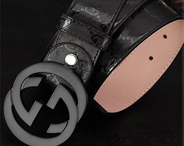 

selling new mens womens black belt genuine leather business belts pure color belt snake pattern buckle belt for gift 381, Black;brown