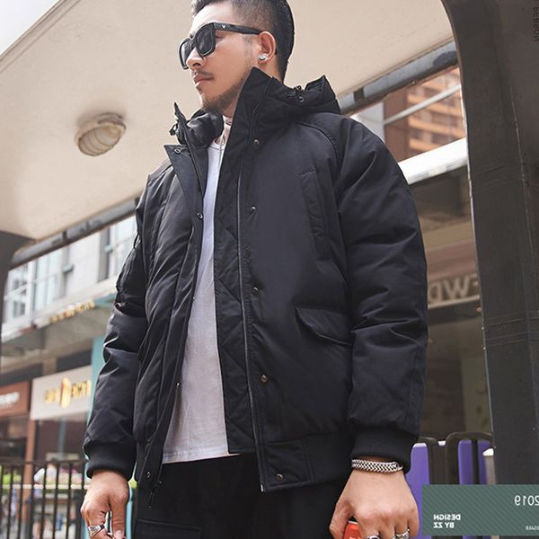 

fashion jacket new autumn spring jacket simple big fashion design men warm hooded brand coat, Black