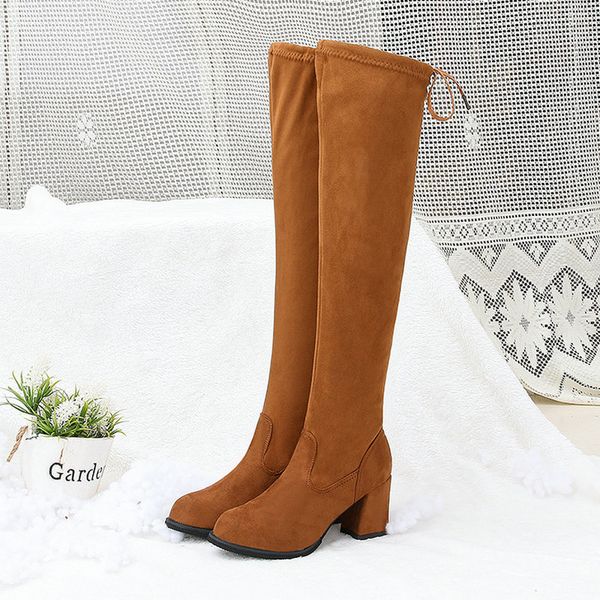 

plus size 35-52 nice new classics ankle boots women autumn concise back lace up shoes woman high heels female soft dress boot, Black