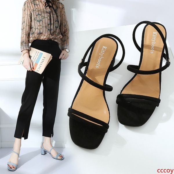 

girl sandal classical leather high-heeled sandals designer shoes women fashion dress high heel platform slides sandal size 35-40