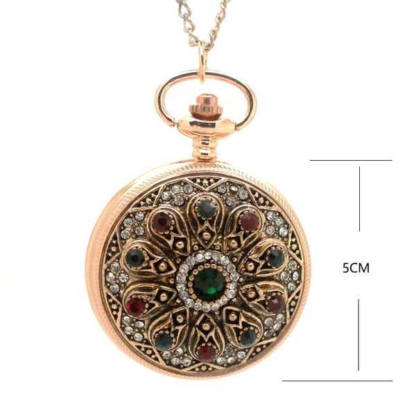 

1147) gold royal palace bohemian love heart red pocket watches sweater vintage turkish pocket watch pendant necklace, Slivery;golden