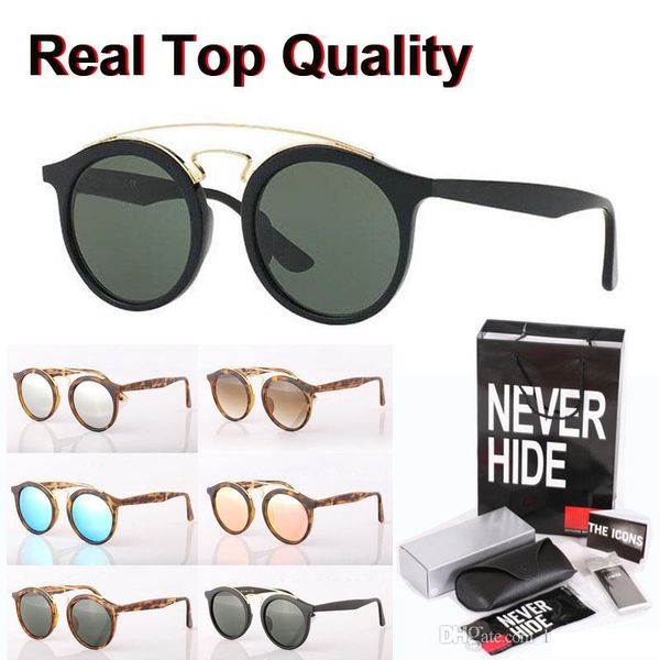 

new arrival brand designer sunglasses men women plank frame glass lens retro eyewear with original box, packages, accessories, everything, White;black