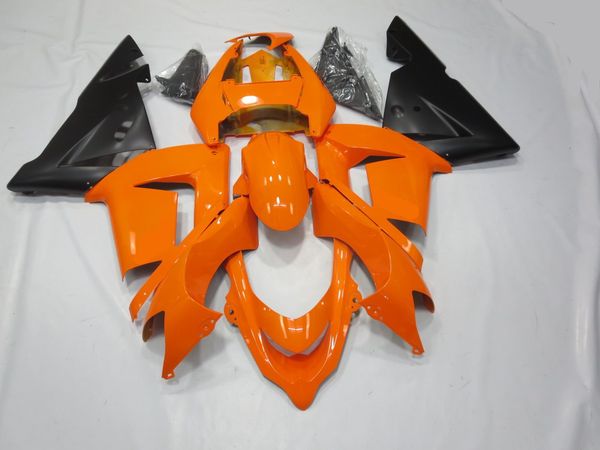 

4 подарки мотоцикл новый abs полный комплект обтекатели fit для kawasaki ninja zx-10r 2004 2005 04 05 10r тело набор оранжевый свет