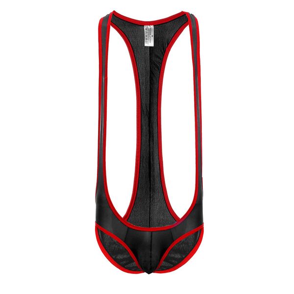 

men undershirt ice silk wrestling singlet underwear breathable suspenders teddies underwear mens bodysuit jumpsuit belt, Black;brown