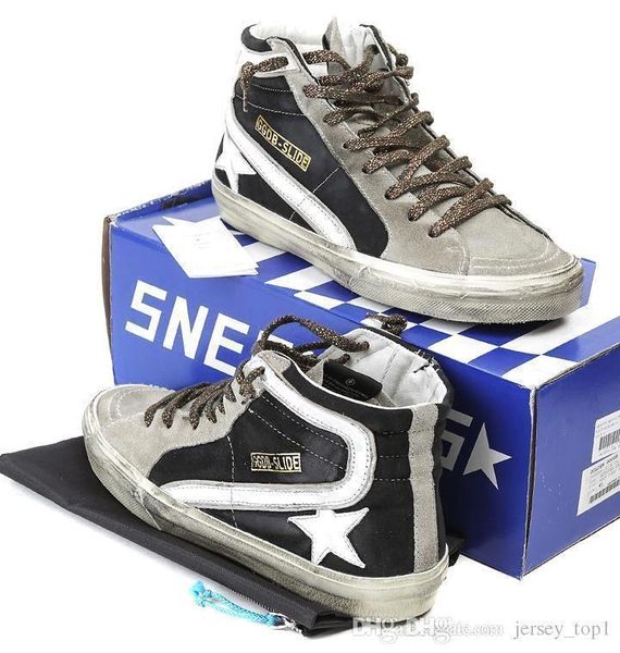 

Italy handmade hoe golden goo e high hoe neaker genuine leather fa hion uper tar hoe 35 46 ize1 4
