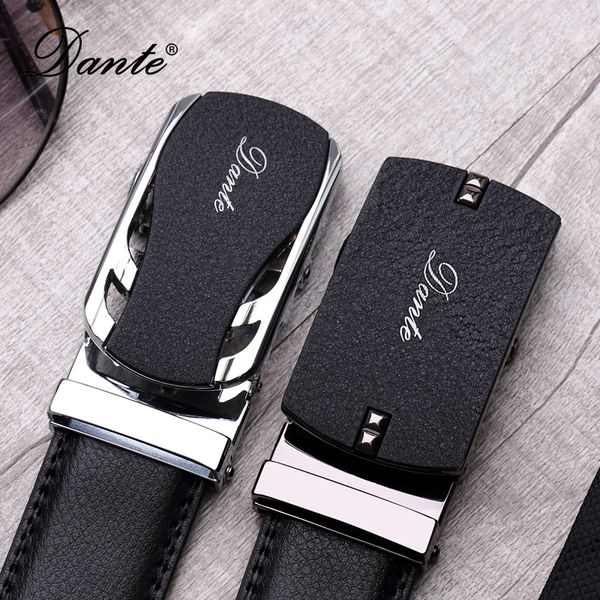 

dandi men's leather leisure business trend cowhide youth dandy automatic automatic buckle belt buckle belt, Black;brown