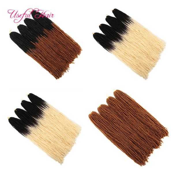 Long Crochet Hair Extensions Sintetic Cabelo Weave 18inch Trançando Cabelo Dreadlocks por DIY Micro Locs Sister Locs diretamente para mulheres dos EUA da UE