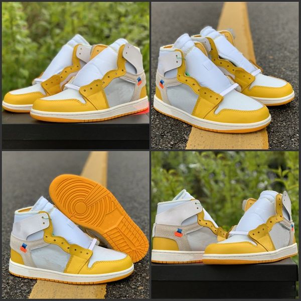 

off 1s basketball shoes yellow white mens fashion designer sneaker athletic trainer sports shoes size40.5-47.5