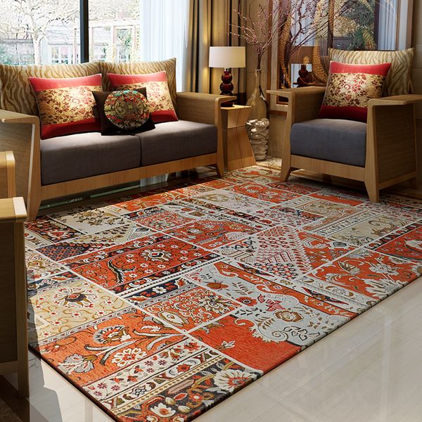 

bohemia ethnic style carpets living room bedroom blending rugs european and american sofa coffee table mat anti-skid floor rug