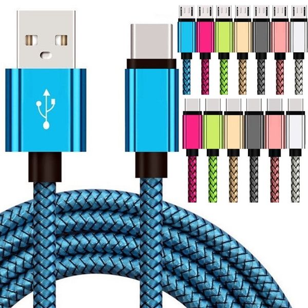 

ткань кабель fast speed ​​тип с micro usb зарядное устройство данных кабель для samsung s6 s7 край примечание 7 8 s8 ежевика 1м 2м 3м