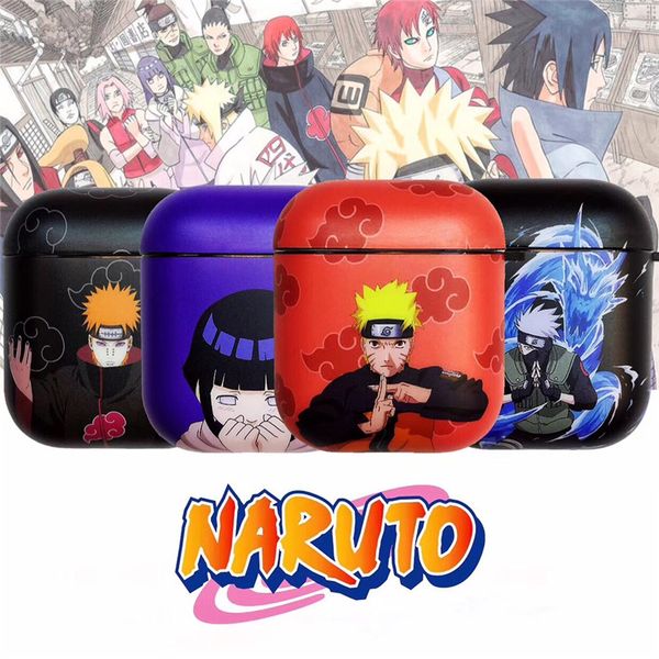 

new fashion anime naruto for apple airpods case cartoon funda airpods 2 protective cover carbon fiber protective charging box, Silver