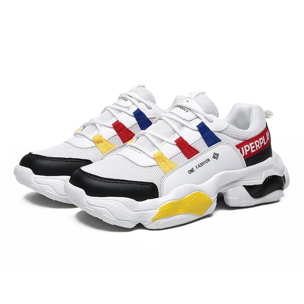 

fashion men causal shoes black white red mens comfortable fly outdoor jogging walking sneakers sports trainer shoes size eu 40-44