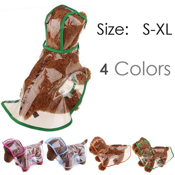 

pet dog puppy rain coat rain clothes hooded waterproof jacket rain wear raincoat