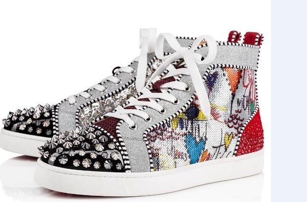 

Christian Louboutin CL Free shipping men's and women's 2019 fashion low to help casual red shoes sneakers size 34-46 04