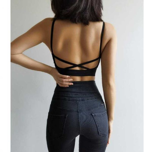 

womens sports size no steel ring fitness gym yoga running trainning french style underwear bras, White;black