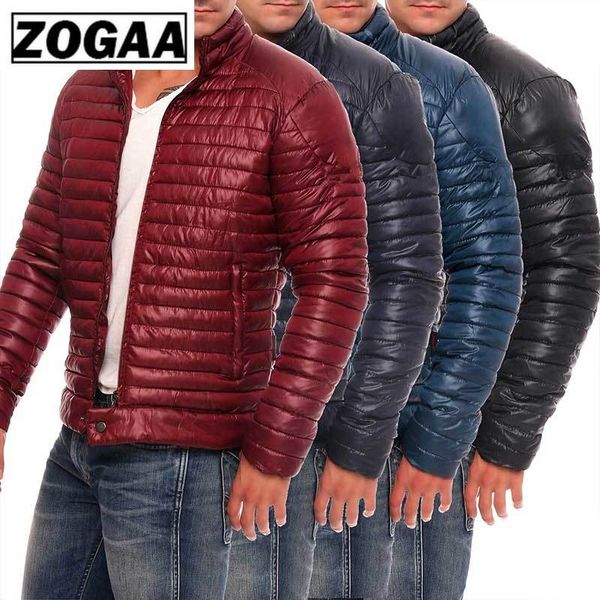 

2019 men winter casual new thick padded jacket zipper slim male fashion coats men's parka outwear warm coat, Black