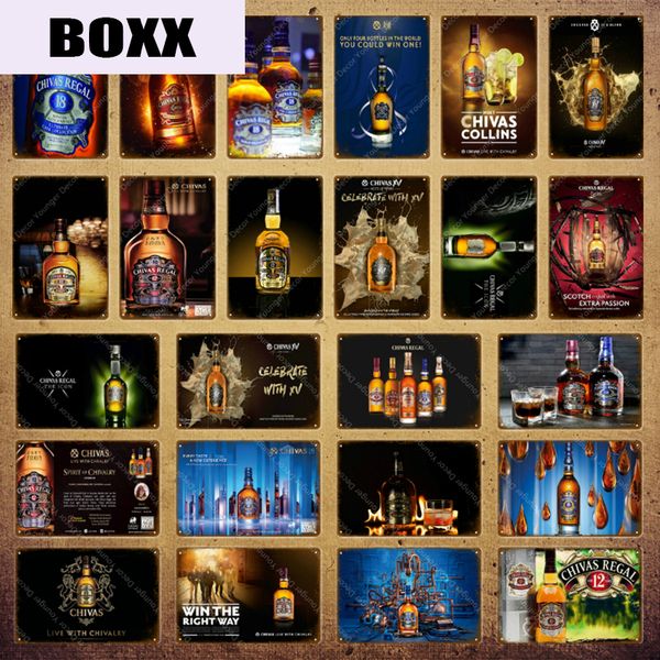

классическое пиво chivas regal металлические жестяные знаки старинные напитки виски декоративный плакат стикер стены паб бар клуб home decor