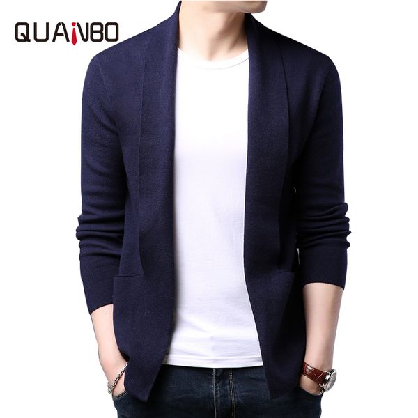 

men's soft shawl cardigan 2020 autumn new korean version of solid color sweater men's fashion personality coat, White;black