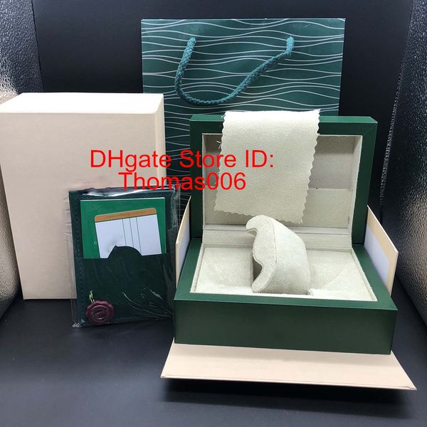 Fornitore di fabbrica Green Original Box Papers Regalo Orologi Scatole Borsa in pelle Carta per 116610 116660 116710 116613 116500 Scatole per orologi