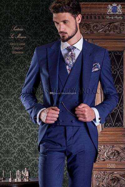 

one button groomsmen peak lapel wedding groom tuxedos men suits wedding/prom/dinner man blazer(jacket+tie+vest+pants) 669, Black;gray