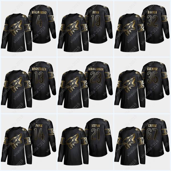 

2019 Golden Edition Arizona Coyotes Oliver Ekman-Larsson 19 Tyler Austin 35 Crawford 32 Antti Raanta 21 Stephen Vogt Hockey Jersey